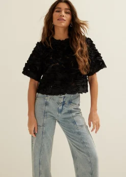 Top met chiffon details