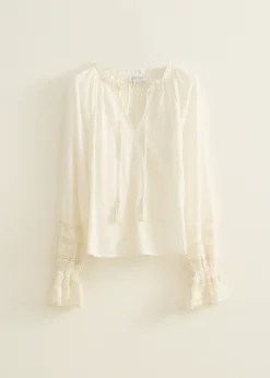 Top met crochet mouwen