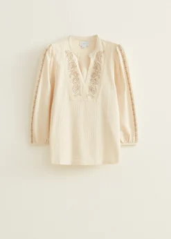 Top met kraal details