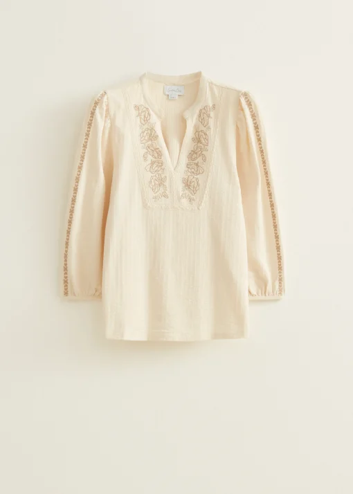 Top met kraal details
