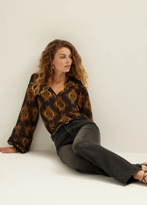 Top met print