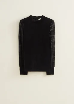 Top met velvet structuur