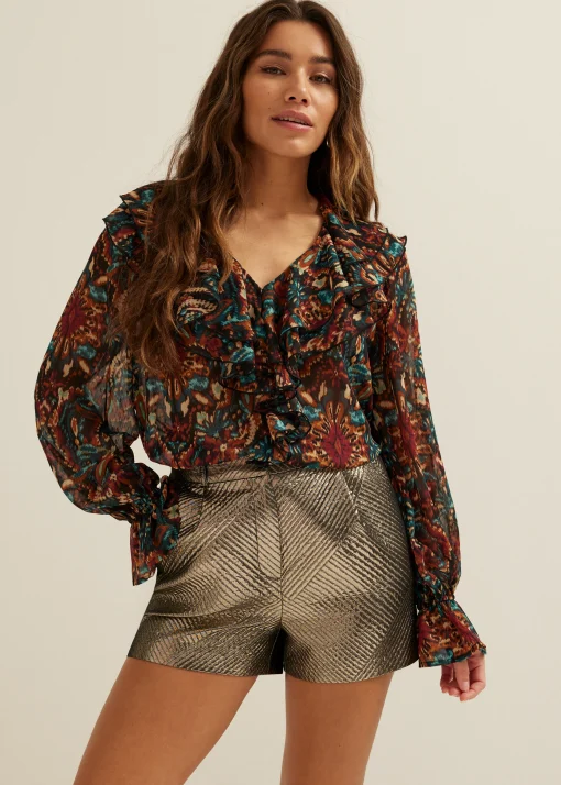 Top met volant details