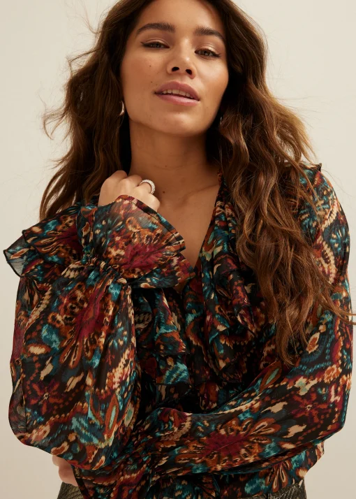 Top met volant details
