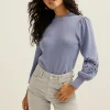 Trui met broderie details