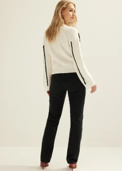 Trui met contrast detail