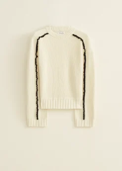 Trui met contrast detail