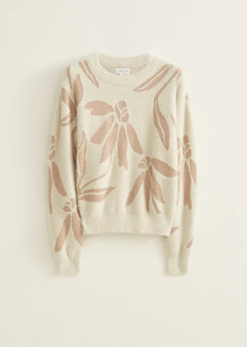 Trui met jacquard bloemen