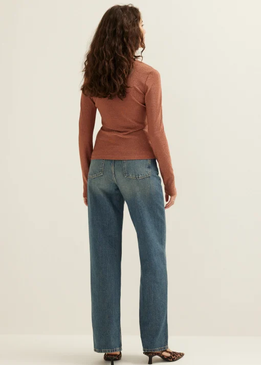 T-shirt lange mouw met lurex