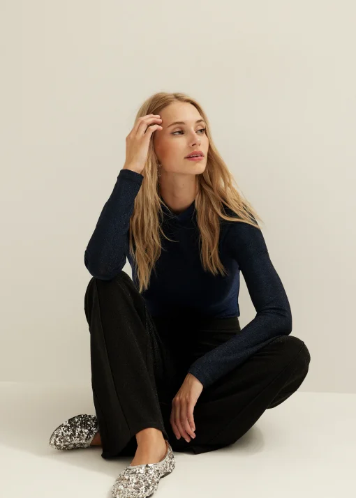 T-shirt lange mouw met lurex