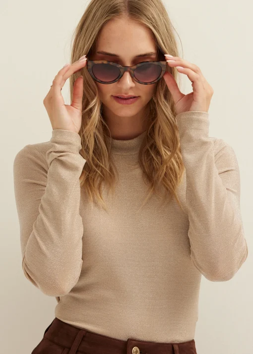 T-shirt lange mouw met lurex