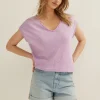 T-shirt met ajour details