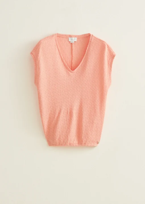 T-shirt met ajour details