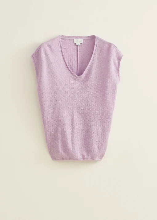 T-shirt met ajour details