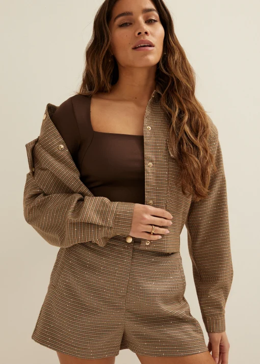 T-shirt met bolero detail