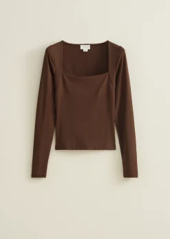 T-shirt met bolero detail