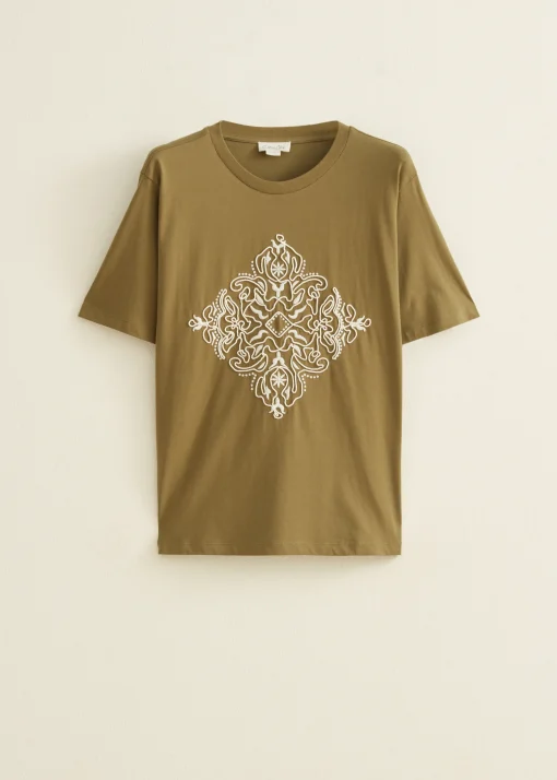 T-shirt met borduurwerk