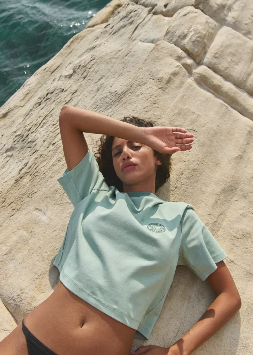 T-shirt met contrast details