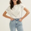 T-shirt met gehaakte details
