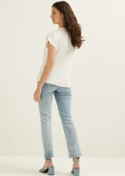 T-shirt met gehaakte details