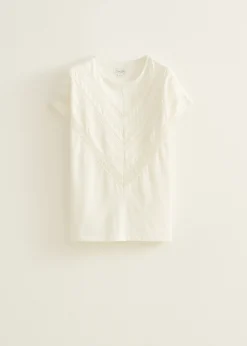 T-shirt met gehaakte details