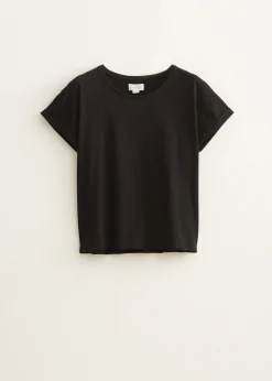 T-shirt met opgerolde mouw