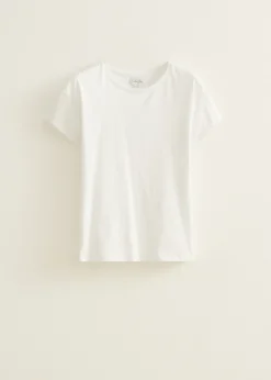 T-shirt met opgerolde mouw