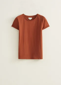 T-shirt met opgerolde mouw
