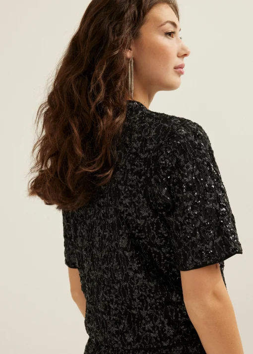 T-shirt met pailletten