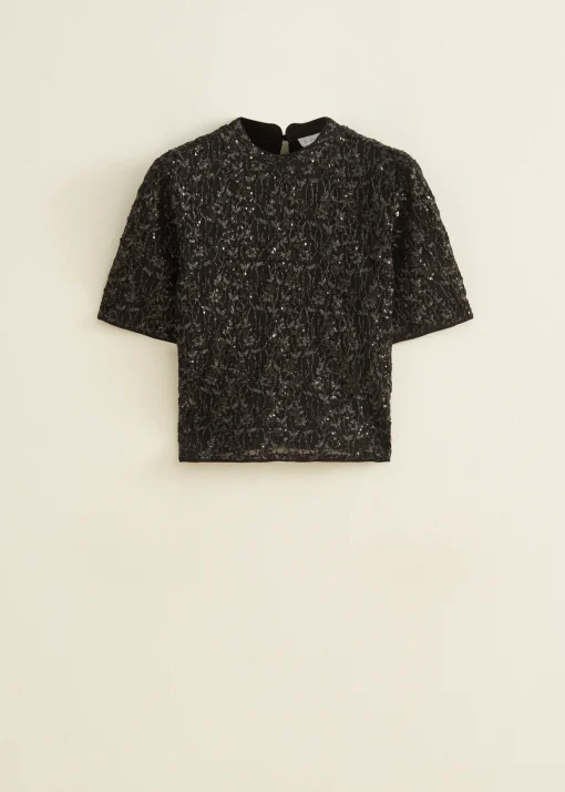 T-shirt met pailletten