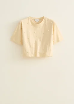 T-shirt met parels