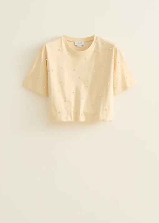 T-shirt met parels