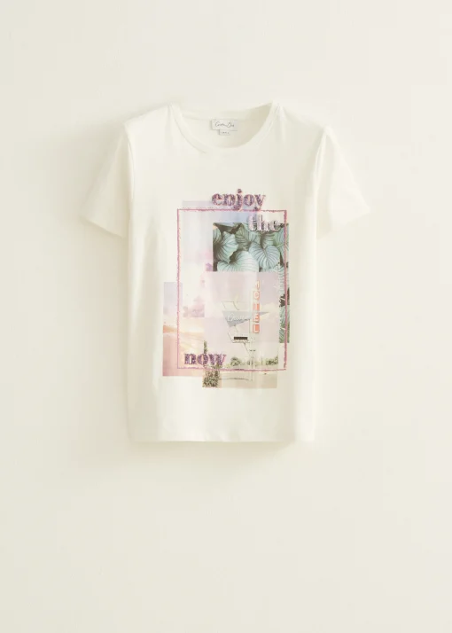 T-shirt met print enjoy