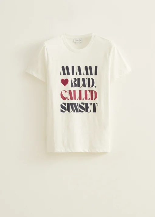 T-shirt met print miami blvd