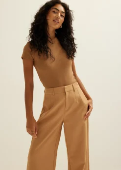 t-shirt met rib structuur