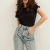 t-shirt met rib structuur