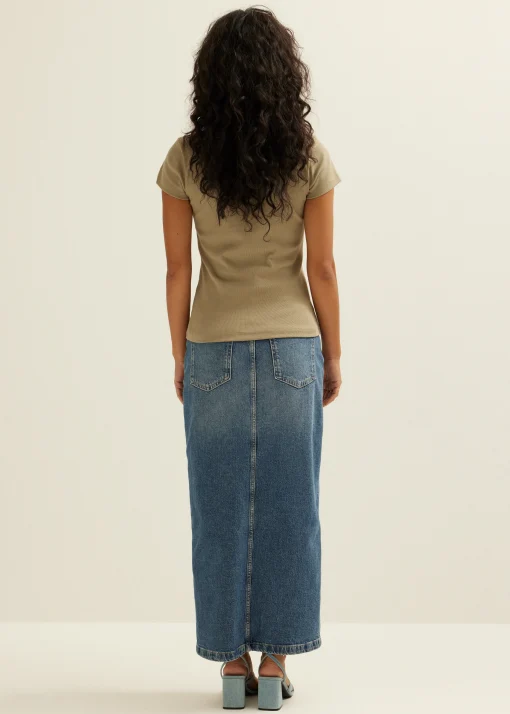 t-shirt met rib structuur