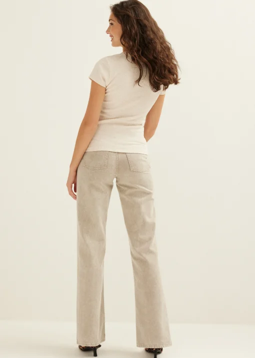 t-shirt met rib structuur