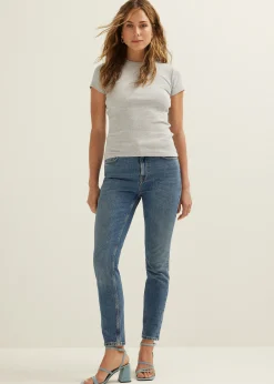t-shirt met rib structuur