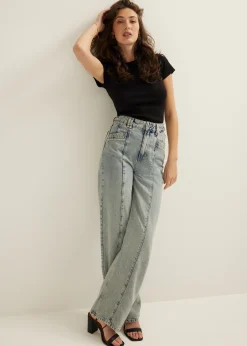 t-shirt met rib structuur