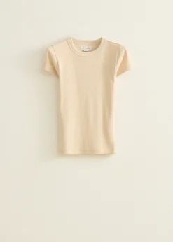t-shirt met rib structuur