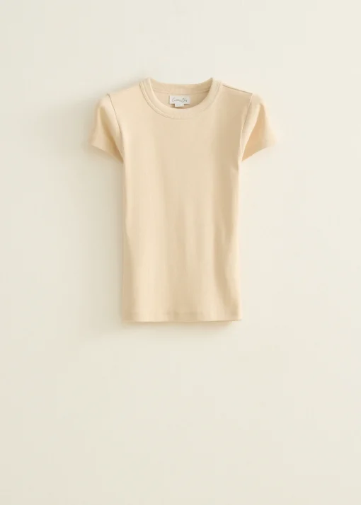 t-shirt met rib structuur