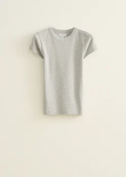 t-shirt met rib structuur
