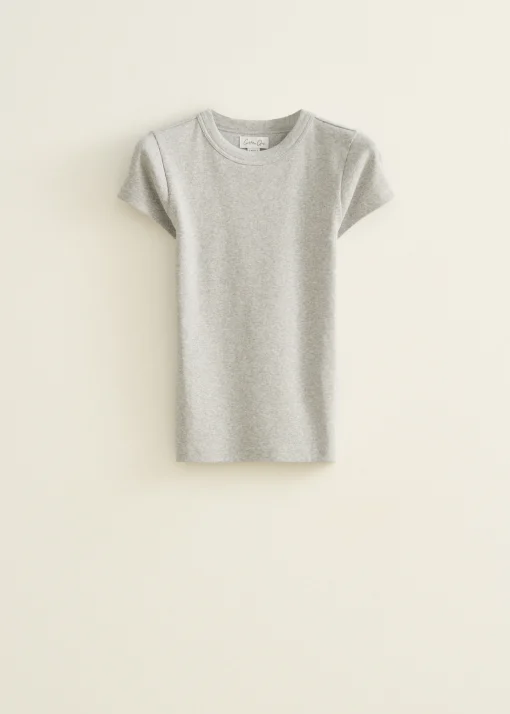 t-shirt met rib structuur