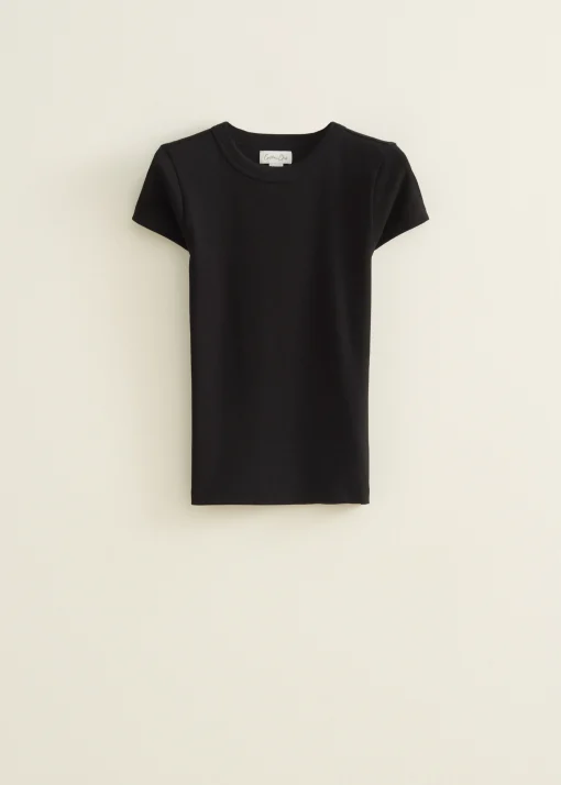 t-shirt met rib structuur