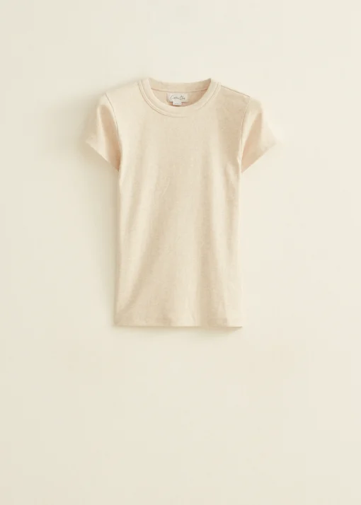 t-shirt met rib structuur