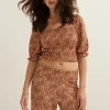 T-shirt met smock details