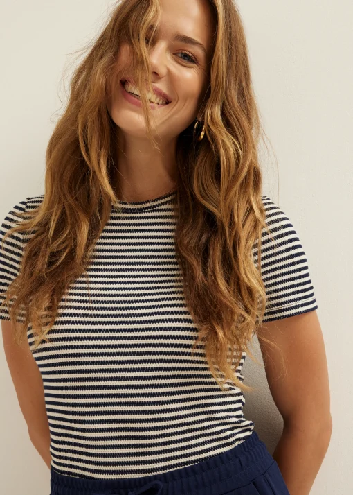 T-shirt met streep print