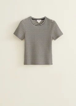 T-shirt met streep print