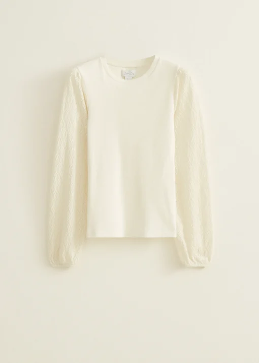 T-shirt met structuur
